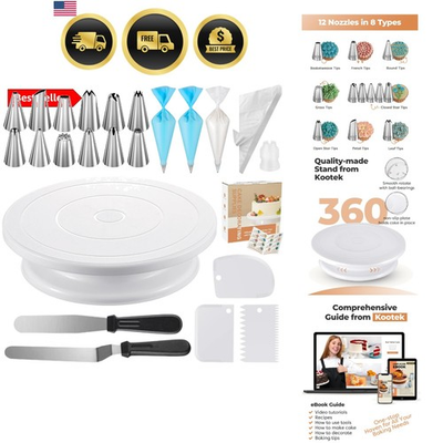 #ad 71PCs Cake Decorating Kit Baking Supplies Tools Includes Cake Stand Turnta... $45.99
