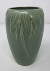 Arts Crafts Style McCoy Leaves & Berries Vase Green Craftsman Bungalow Green