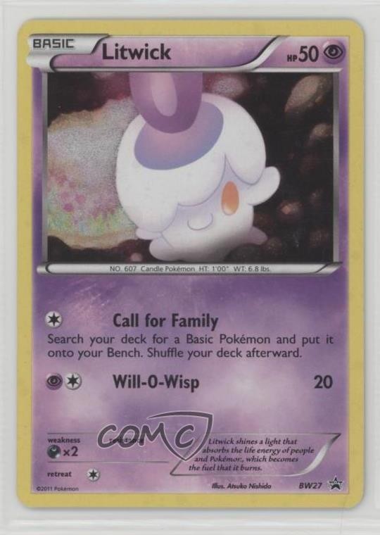 Litwick Pokémon Black & White Black Star Promo #BW27