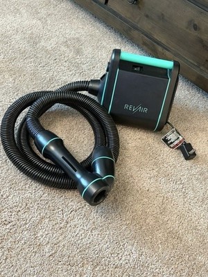 RevAir Reverse Air Hair Dryer Black/Teal-Model RA90001 Comes w/wand holder, bag