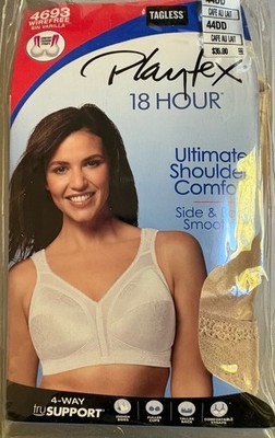 Playtex 28 Hour Bra Ultimate Shoulder Comfort 44DD Cafe Au Lait NEW