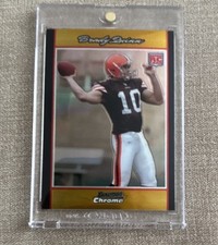 2007 Brady Quinn Bowman Chrome Rookie Card BC 1 Cleveland Browns NFL Football. rookie card picture