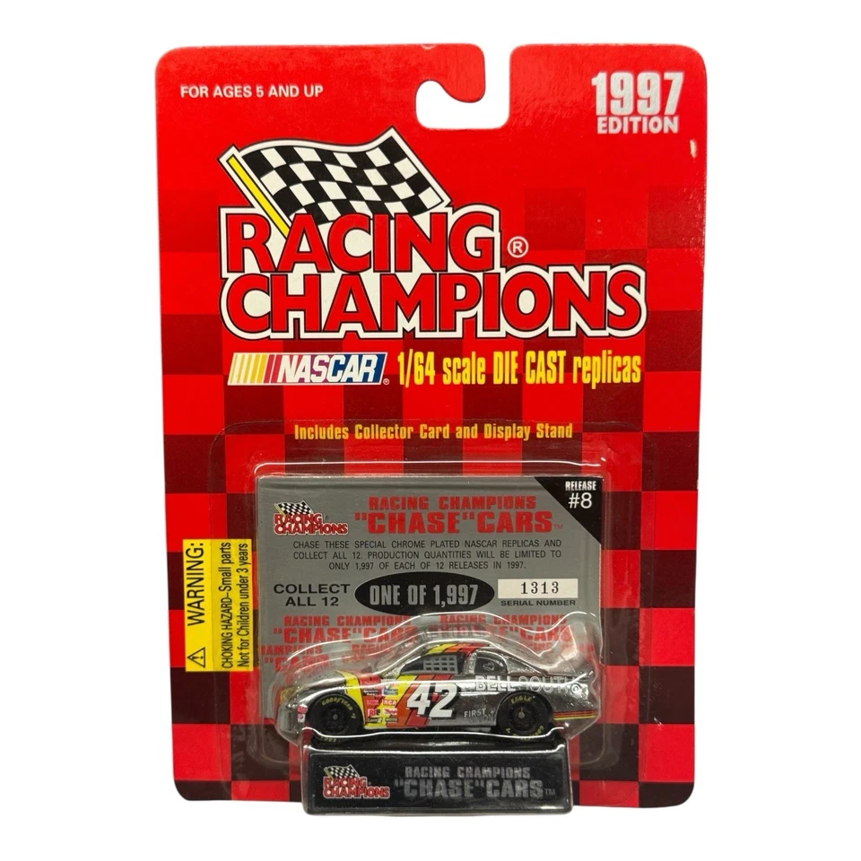 Joe Nemecheck #42 Racing Champions Chase Cars 1997 cromo serie 1:64 1313 Foto 3 de 4
