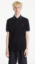 Fred Perry M3600 Twin Tipped Polo Shirt 'Blk/CyBlue/Mdnt Blue' Size Large BNWT