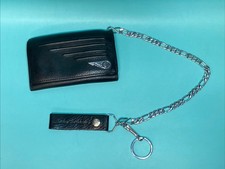 Vintage Harley Davidson Tri-fold Biker Trucker Chain Wallet Belt Loop NICE D6