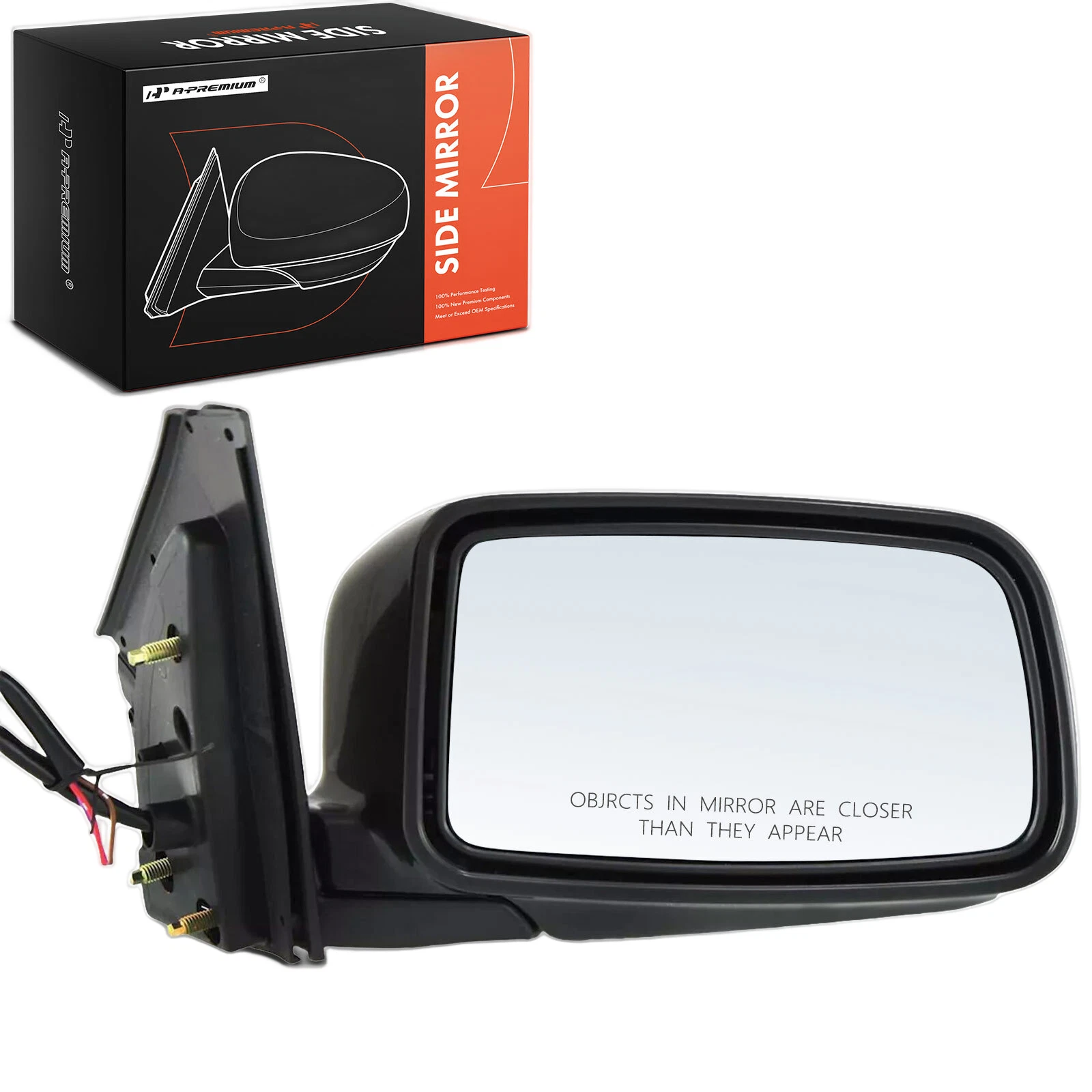 A-Premium Passenger Power Mirror w/ Manual Folding for Mitsubishi Lancer 02-07