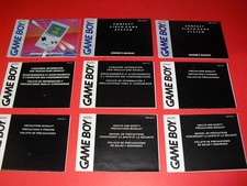 Lot of 9 Original Gameboy Precautions Instruction Booklet Manual 92