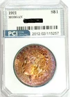 1921 Gem BU +++ Lovely Lustrous  Rainbow Toned  PQ Morgan Dollar