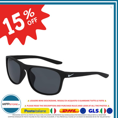 Nike Endure CW4652 59/19/135 Unisex Sonnenbrille Gläser Dunkelgrau - Schwarz