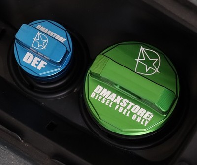 DmaxStore Billet Aluminum Fuel & DEF Cap Bundle Kit 2020 2026 L5P Duramax Diesel