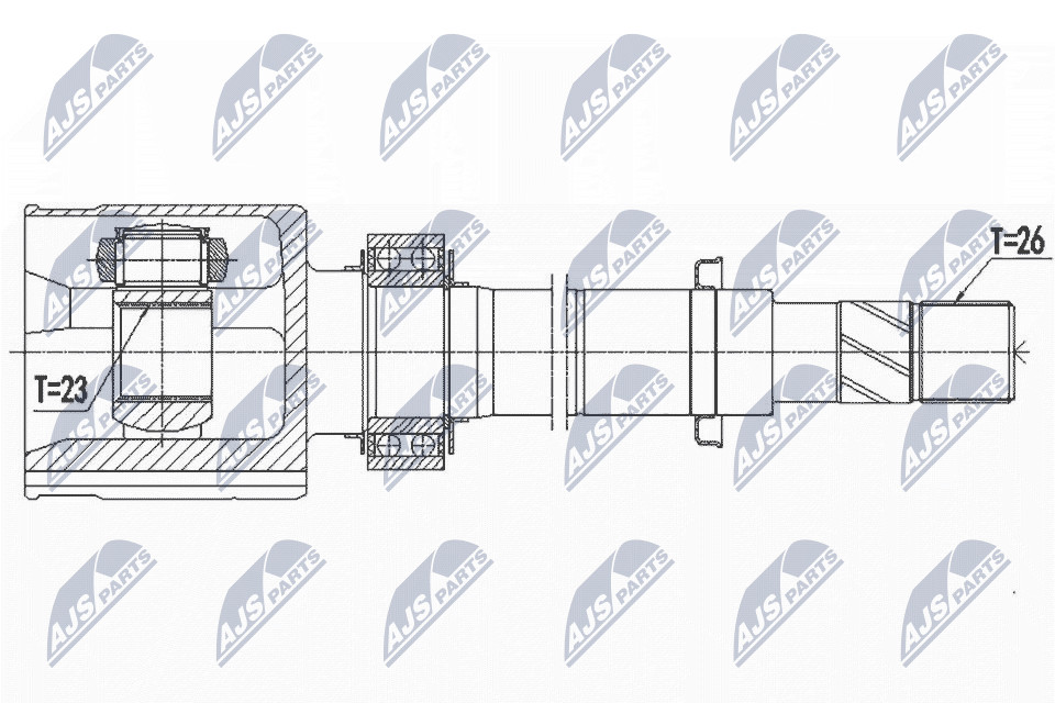 NTY OE NPW-NS-095 Drive Shaft for NISSAN