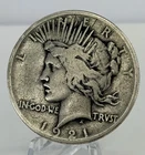 1921 Peace Silver Dollar High Relief Key Date 90% Silver Good Plus