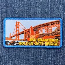 San Francisco Golden Gate Bridge Patch - Embroidered Bay Area California Badge