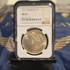 1921 Morgan Dollar NGC MS62 Business Strike $1 90% Silver Coin Cert #8691431-188