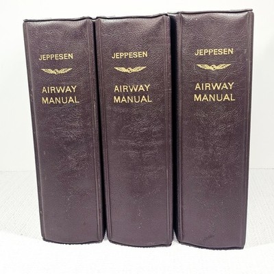 3 Vtg 1970s Jeppesen Airway Manuals Binder Aviation Approach Charts 37 States
