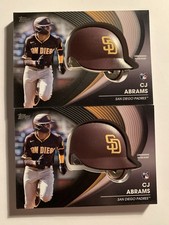 2022 Update Commemorative Batting Helmet Relics CJ Abrams /299 Lot(2)