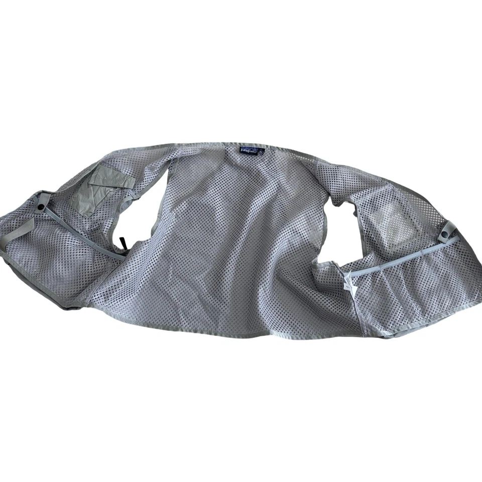 Chaleco de pesca con mosca Patagonia Mesh 1990 vintage L gris nailon Foto 4 de 4