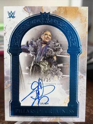 2025 Topps Royalty WWE GIULIA Pillars of Greatness Auto Blue 25/25 #PGS-GIU