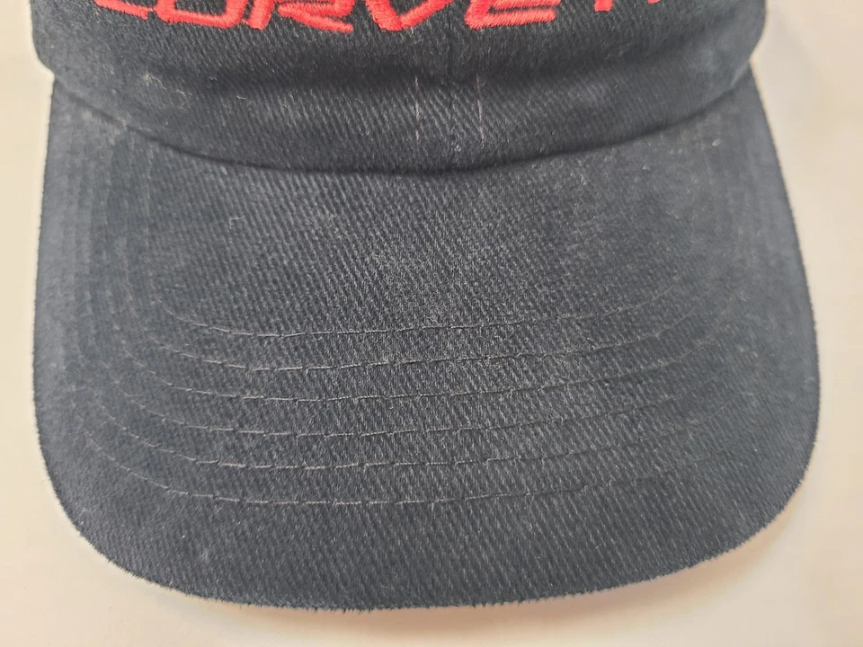 Youth Corvette Z06 可调帽子棉质休闲赛车爸爸男孩黑色 — 第 3/4 张图片