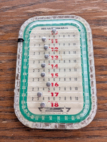 Vintage Golf Score Keeper StratoMatic Stroke Counter Pocket Manual Tracker