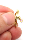18K 750 Solid Gold Semiprecious Gemstone Cluster Ring Size 4.75 3.5 Gr [R394] — photo 7