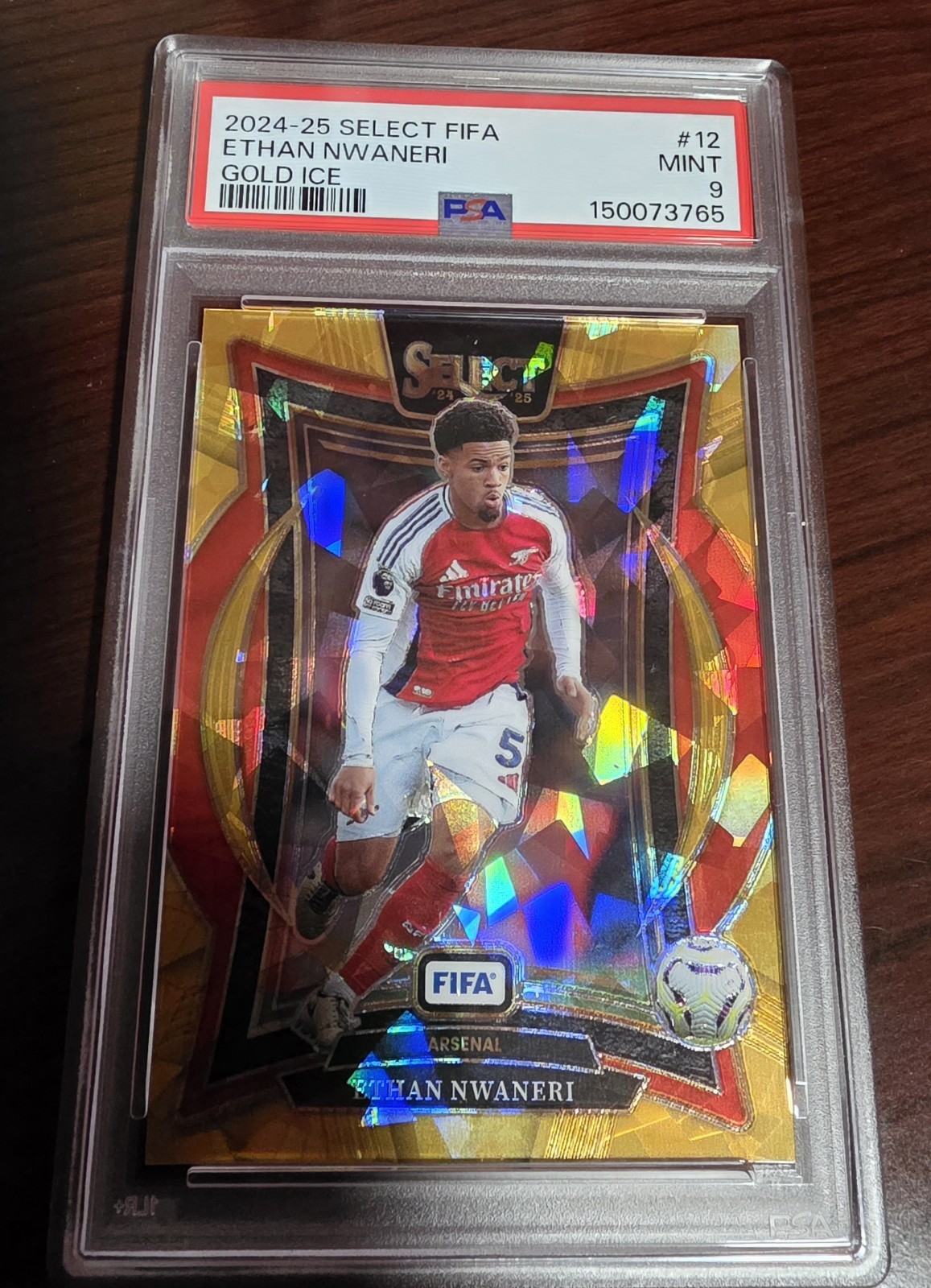 2024 Select Fifa Ethan Nwaneri Gold Ice /10 PSA 9