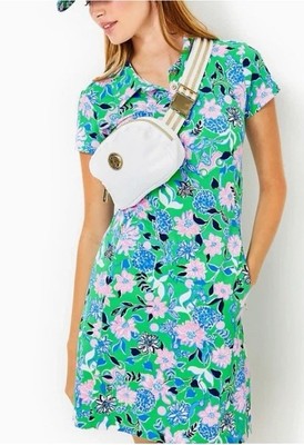 Lilly Pulitzer Frida Scallop Polo Dress UPF 50 Spearmint Golf Till You Drop XS