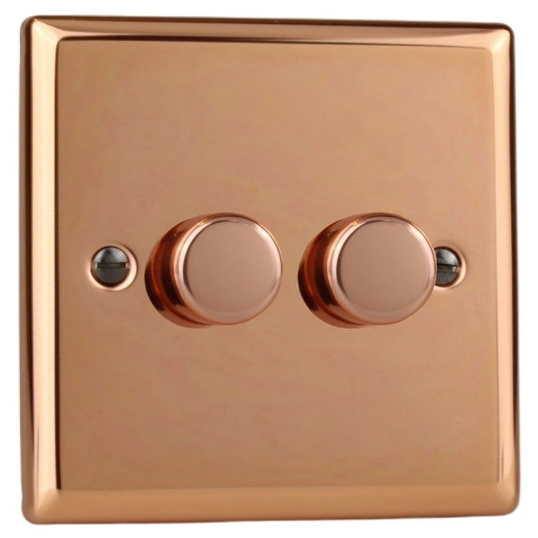 Varilight JYS2.CU Urban Polished Copper 2 Gang V-Pro Companion Controller
