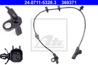 Ate ABS-SENSOR Raddrehzahl Hinterachse Passend FüR Opel Zafira Vauxhall Zafira