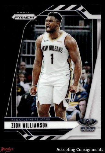 2024-25 Panini Prizm Prizms Black White #10 Zion Williamson PELICANS