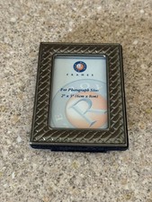 Pewter Colour Rectangle Freestanding Photo Picture Frame  2" x 3" (6cm x 8cm)