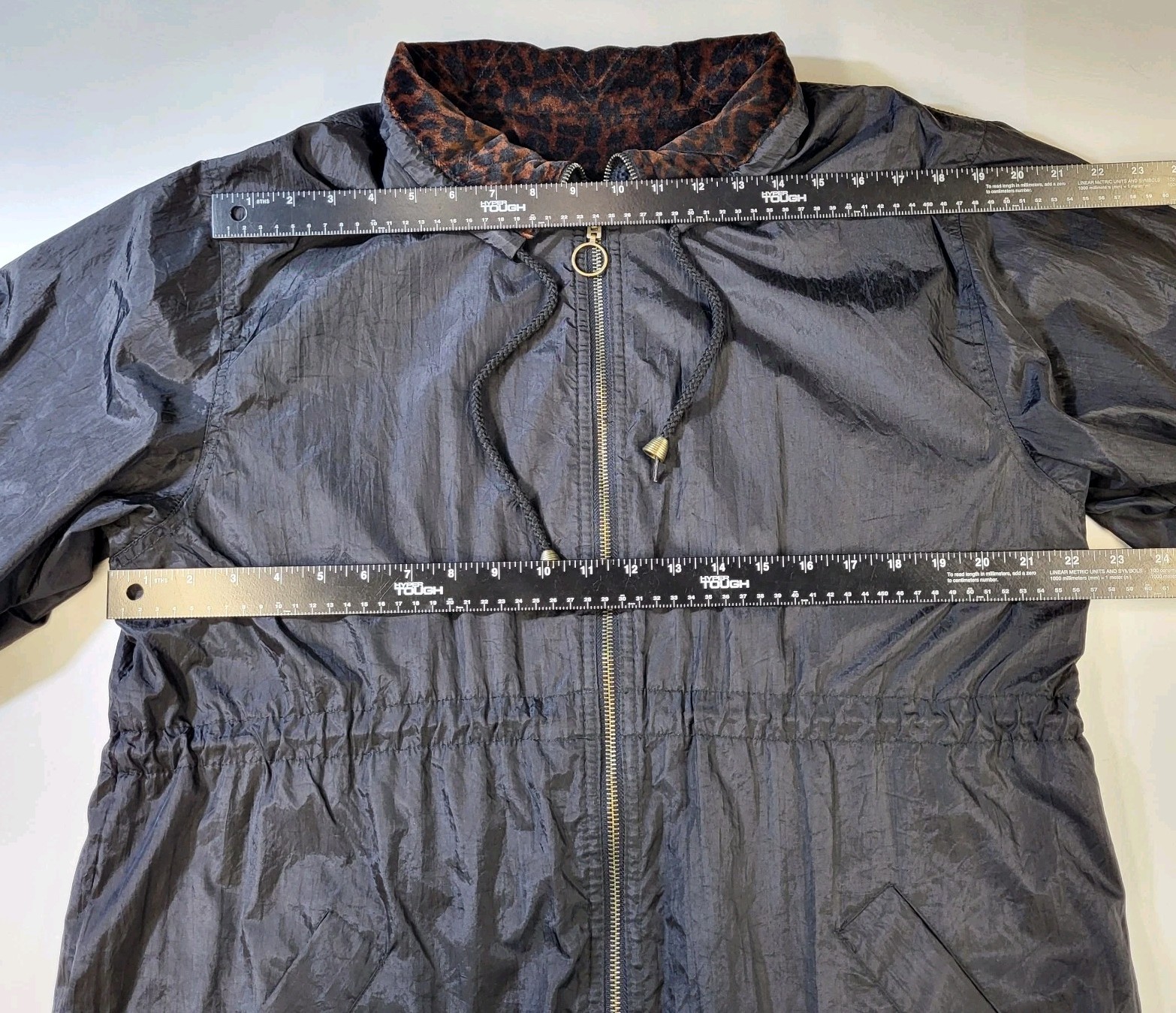 Current Seen Black Leopard Print Reversible Jacke… - image 7