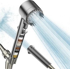 High Pressure Shower Head, Handheld shower head with 5 Filters,1.5m hose