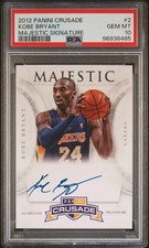 2012 Panini Crusade Majestic Signature ON CARD Kobe Bryant #2 PSA 10 POP 12!!!