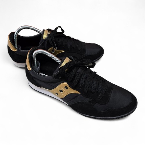 Saucony Originals Womens Bullet Shoes Black/Gold Sneakers 10 US, 8 UK, 42 EU - Foto 4 di 9