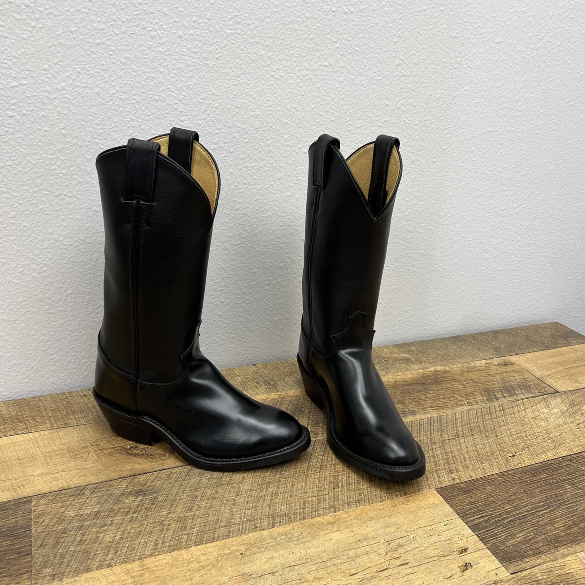 VTG NEW Justin Melo-Veal Western Boots Black style M6637 SIZE 6 USA made |  eBay