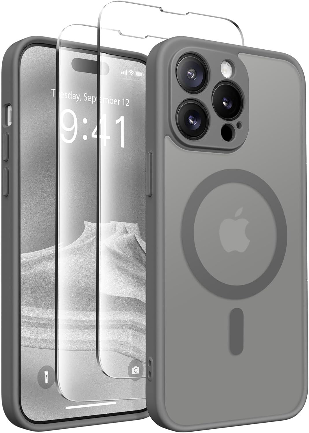 iPhone 14 Pro Case, Compatible MagSafe Slim Thin Case Cover  Translucent Matte