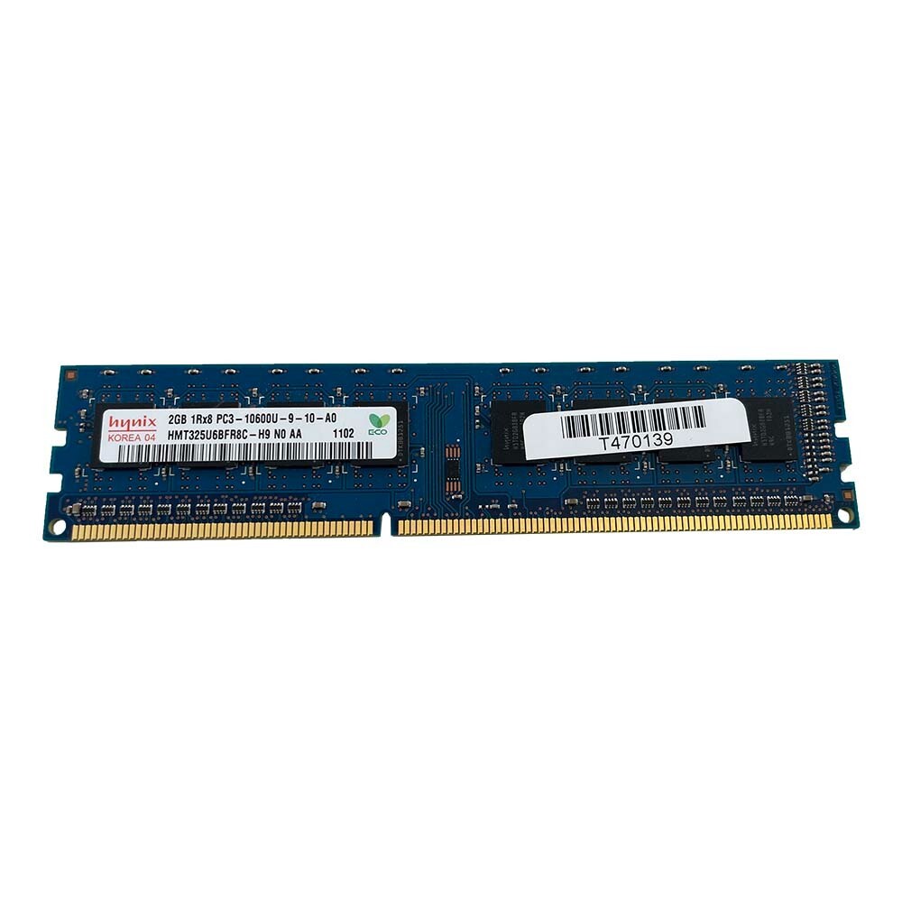 2GB DIMM 1Rx8 DDR3 PC3-10600 1333MHz (240 Pin) (ECC) Memory