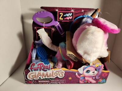 Hasbro FurReal Glamalots Interactive Pet Toy with 7 Accessories - New