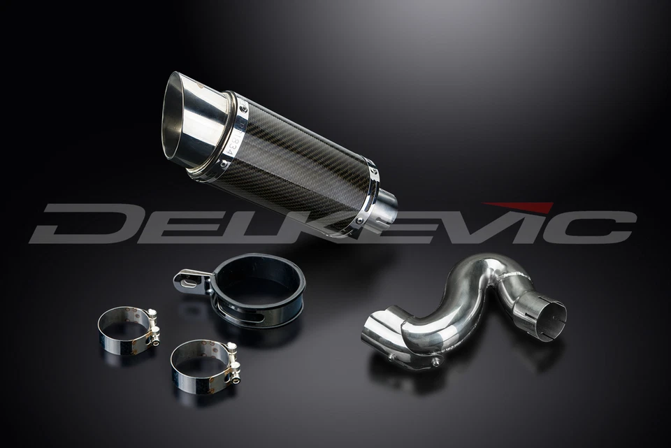 Aprilia RSV4 1000 2009-2015 Kit de silenciador de escape de carbono redondo de 8" deslizable Foto 3 de 4