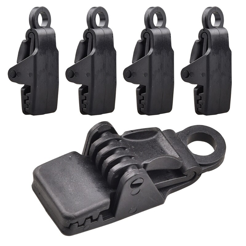5 Pcs Tarp Clips with Carabiner Heavy Duty PressLock Grip Awning