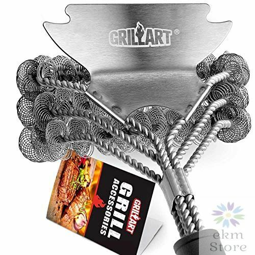 Grill Brush Bristle Free Safe BBQ Cleaning Brush Scraper 18" Stainless Steel - Picture 8 of 12