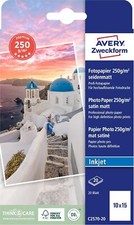 Papier fotograficzny atramentowy Avery Zweseform Art. C2570-20 Premium (20 arkuszy, 250 g/m2, 10x