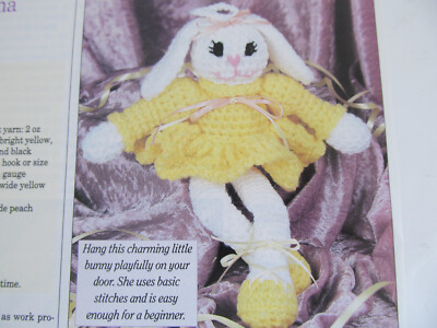Ballerina Bunny Rabbit Crochet Pattern 10.5'' Craft Beginner Easter Spring S3