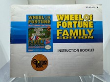 ORIGINAL Nintendo WHEEL of FORTUNE FAMILY Instruction Booklet Manual Book Only