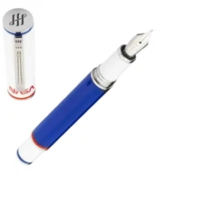 Montegrappa Fountain Pen NASA Atlantis Blue and White Resin Medium Nib ISN1R3BP