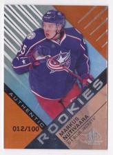 16-17 SP Game Used Markus Nutivaara /100 Rookie ORANGE Rainbow Blue Jackets 2016
