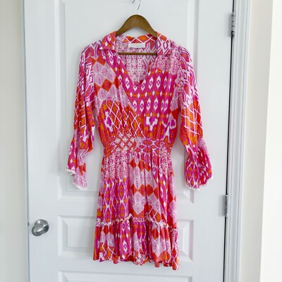 Walker & Wade Ikat Print Fit & Flare Dress Medium Summer Resortwear