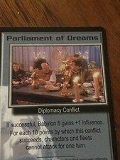 PARLIAMENT DREAMS DELUXE EDITION BABYLON 5 CCG RARE CARD NEAR MINT NEVER PLAYED