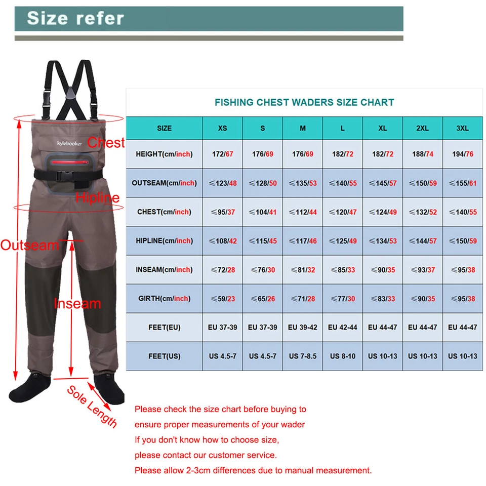 Fly Fishing Stockingfoot Affordable Stocking Foot Wader Breathable Chest Waders - Image 2 of 4